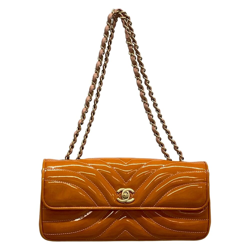 Chanel Shoulder Bag Orange Light Pink